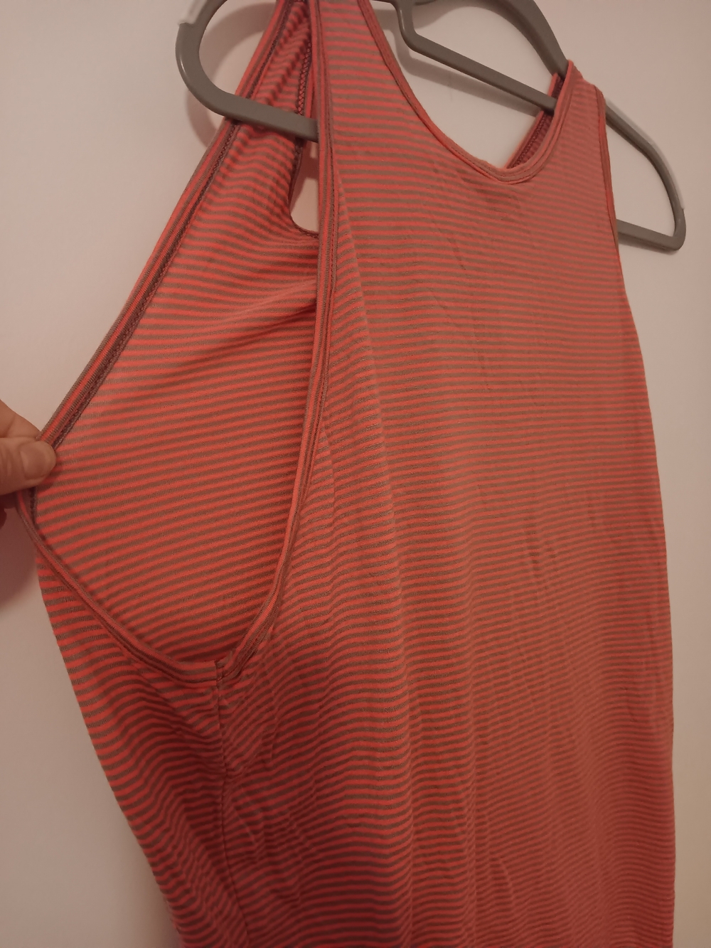Free People We The Free Gray Hot Pink Stripe Sleeveless Tank Top NWT Small - Picture 4 of 6